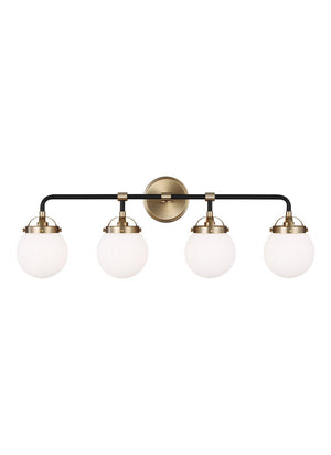 Visual Comfort Studio - 4487904-848 - Four Light Wall / Bath - Cafe - Satin Brass