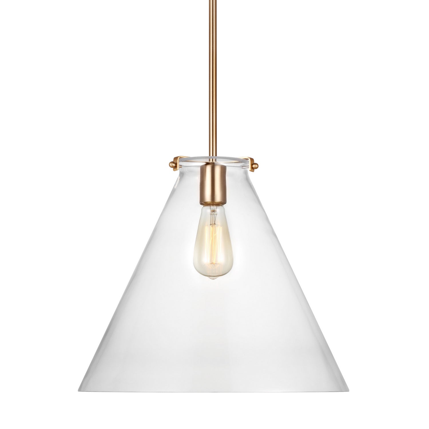 Visual Comfort Studio - 6592101-848 - One Light Pendant - Kate - Satin Brass