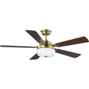 Progress Lighting - P2578-16330K - 52"Ceiling Fan - Tempt - Vintage Brass