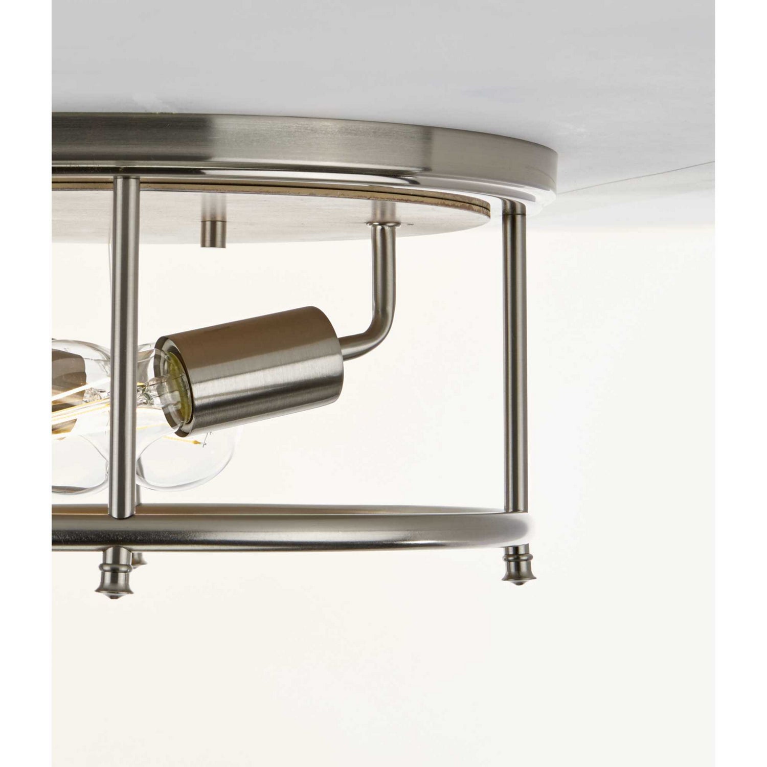 Progress Lighting - P350151-009 - Two Light Flush Mount - Durrell - Brushed Nickel