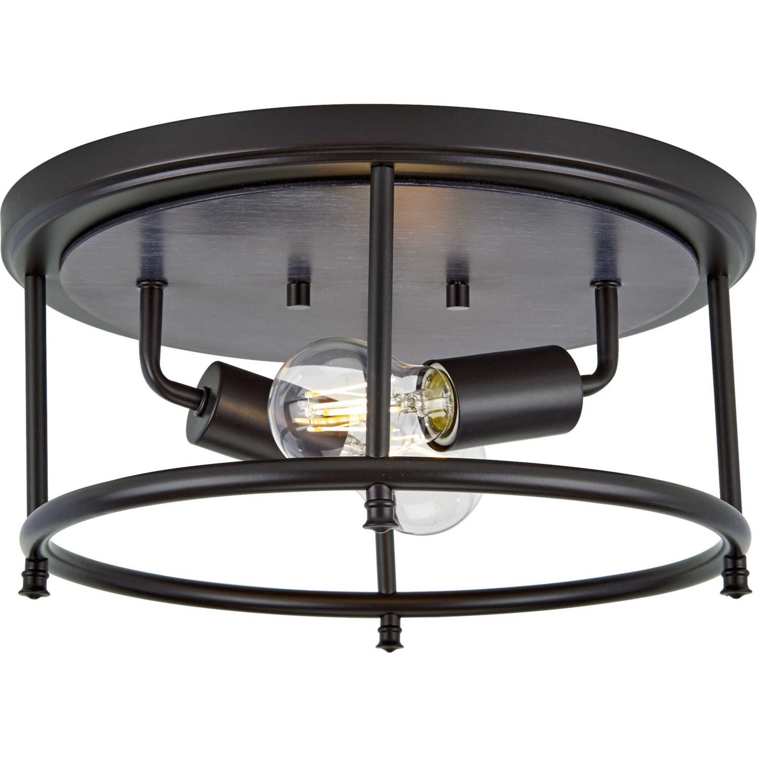 Progress Lighting - P350151-031 - Two Light Flush Mount - Durrell - Black