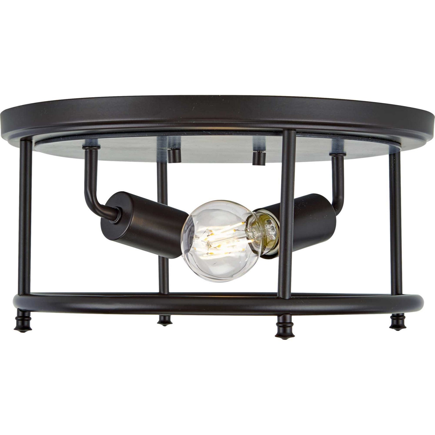 Progress Lighting - P350151-031 - Two Light Flush Mount - Durrell - Black