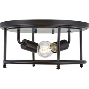 Progress Lighting - P350151-031 - Two Light Flush Mount - Durrell - Black