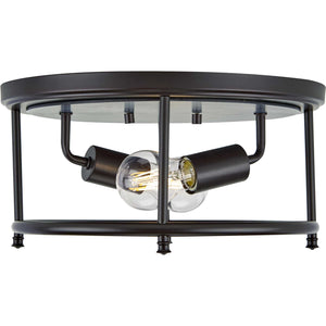 Progress Lighting - P350151-031 - Two Light Flush Mount - Durrell - Black