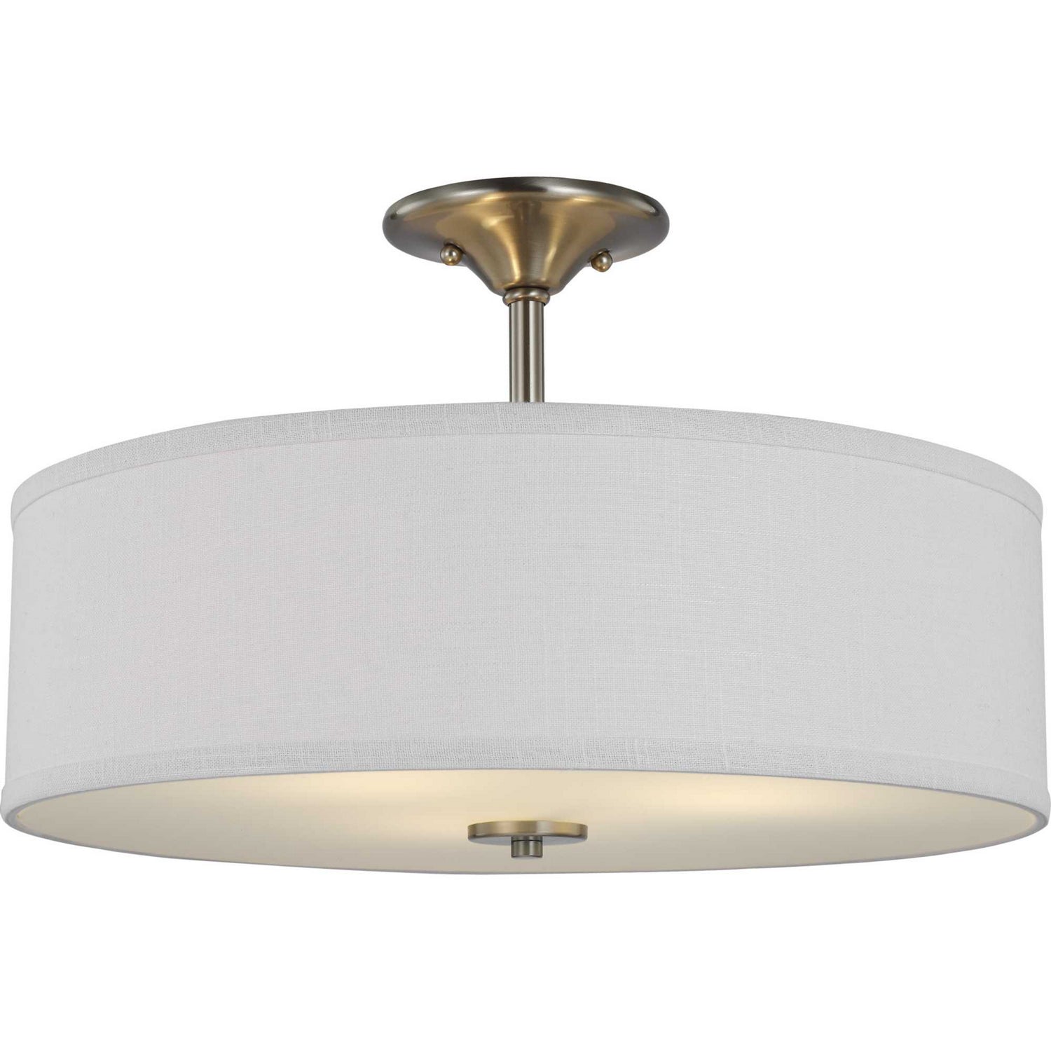 Progress Lighting - P350167-009 - Three Light Semi Flush Mount - Inspire - Brushed Nickel