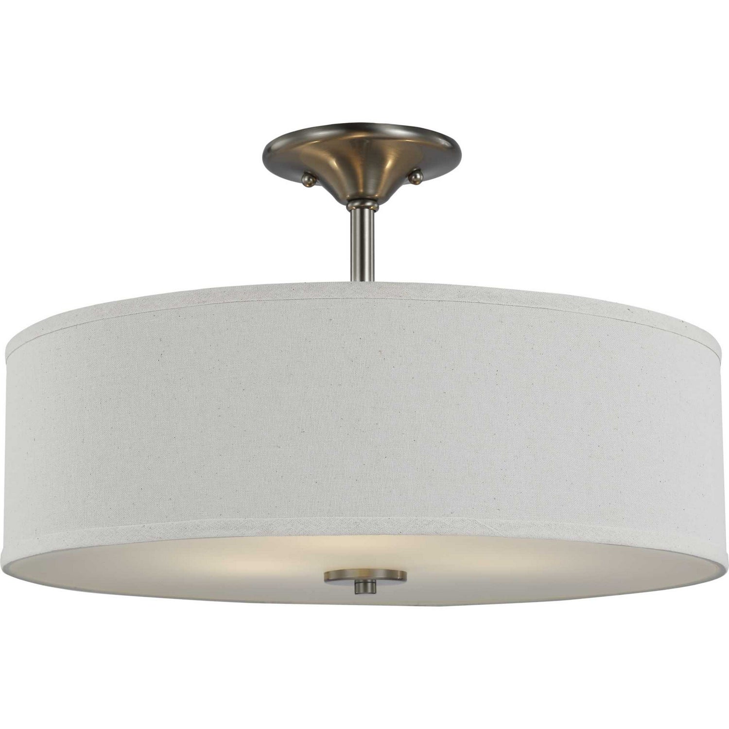 Progress Lighting - P350168-009 - Three Light Semi Flush Mount - Inspire - Brushed Nickel