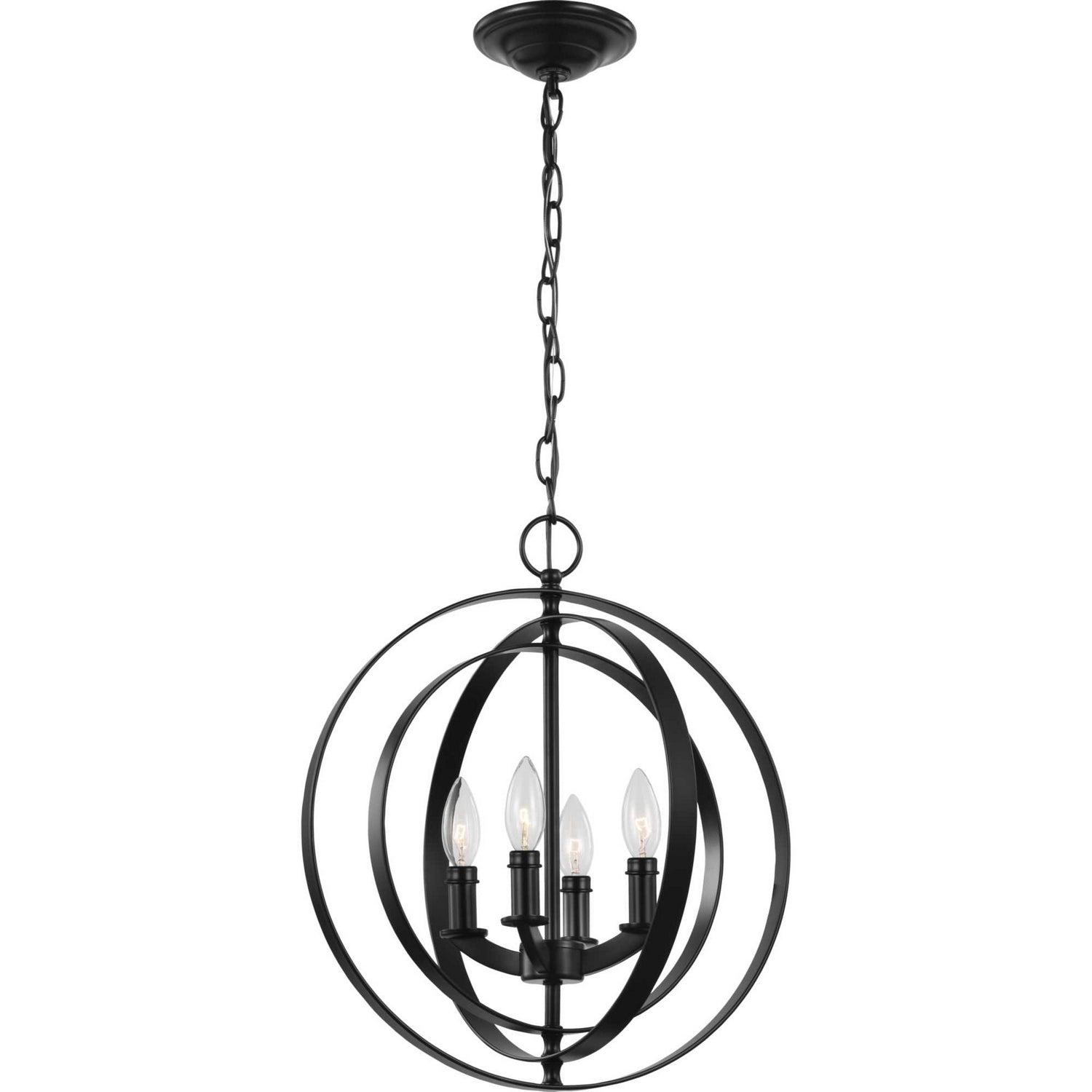 Progress Lighting - P3827-31 - Four Light Pendant - Equinox - Black