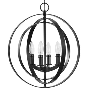 Progress Lighting - P3827-31 - Four Light Pendant - Equinox - Black