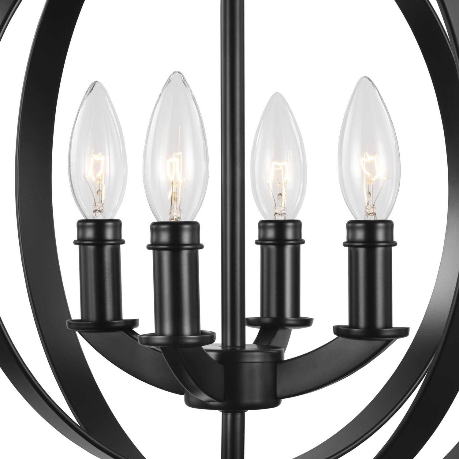 Progress Lighting - P3827-31 - Four Light Pendant - Equinox - Black