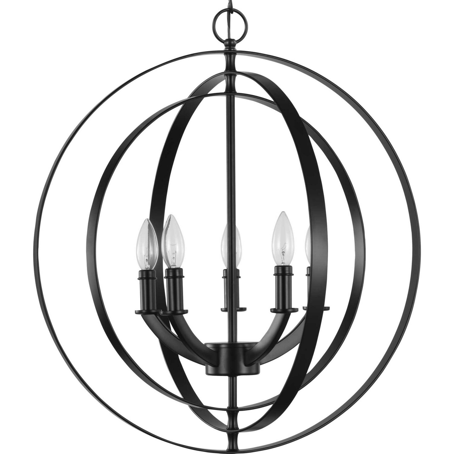 Progress Lighting - P3841-31 - Five Light Pendant - Equinox - Black