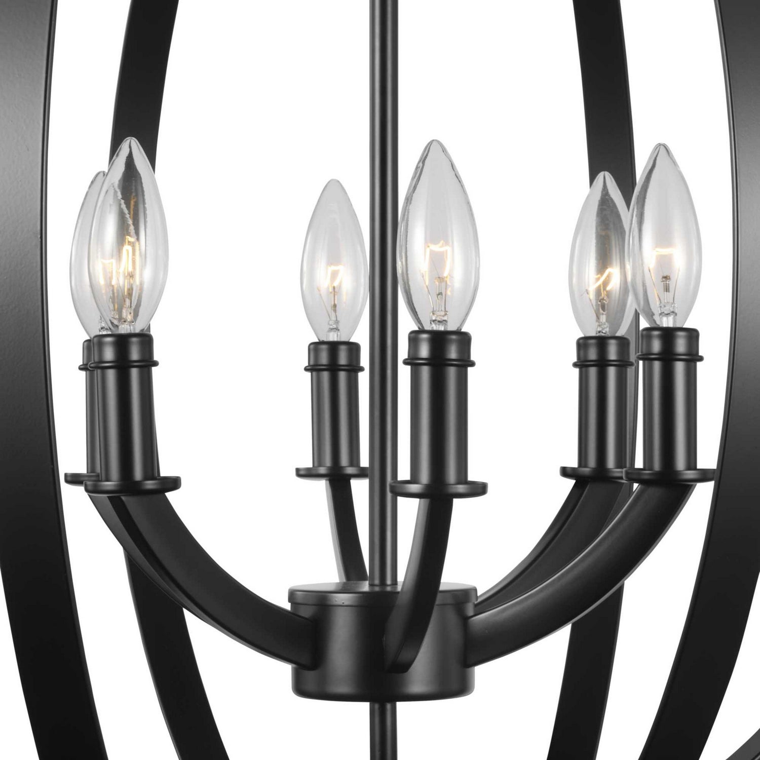 Progress Lighting - P3889-31 - Six Light Pendant - Equinox - Black