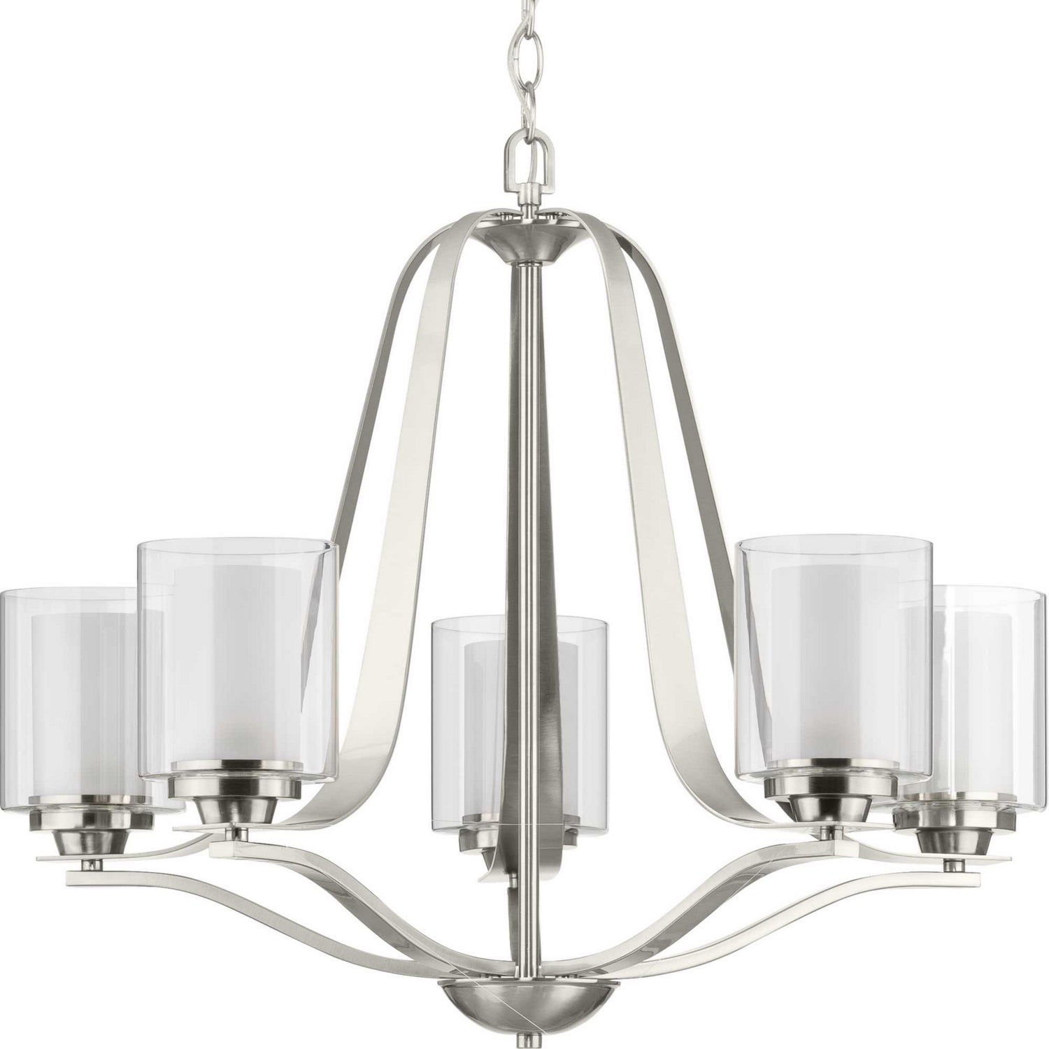 Progress Lighting - P400095-009 - Five Light Chandelier - Kene - Brushed Nickel