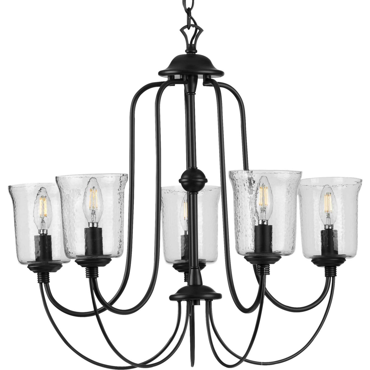 Progress Lighting - P400194-031 - Five Light Chandelier - Bowman - Black