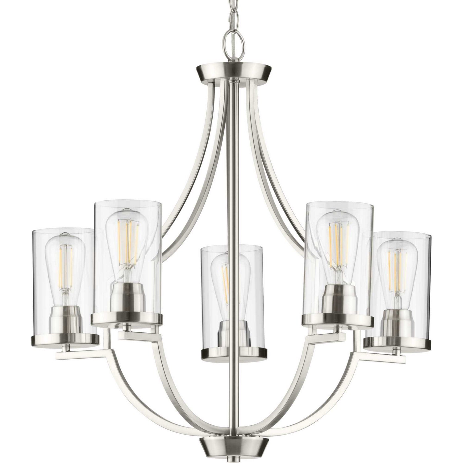 Progress Lighting - P400197-009 - Five Light Chandelier - Lassiter - Brushed Nickel