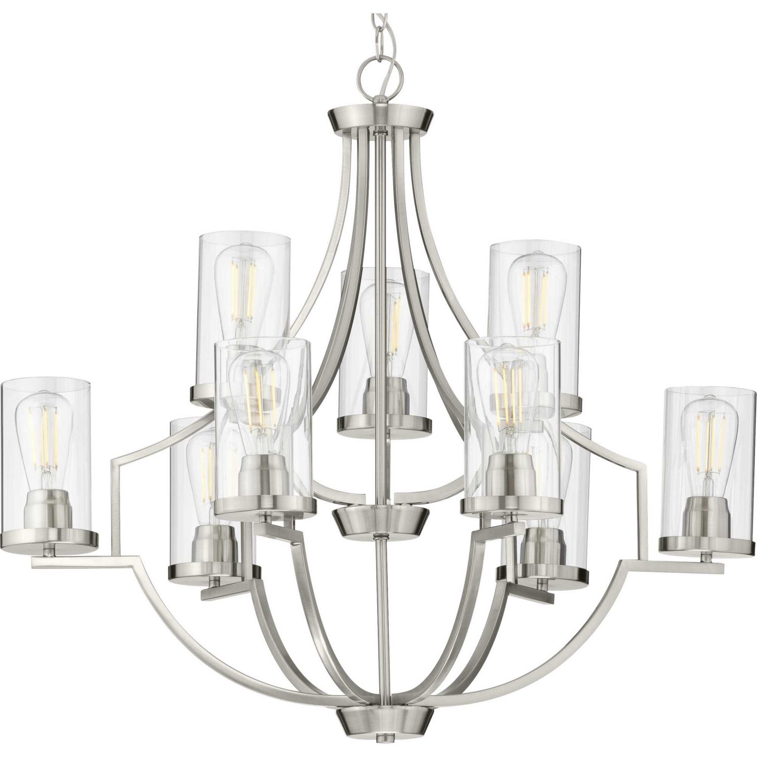 Progress Lighting - P400198-009 - Nine Light Chandelier - Lassiter - Brushed Nickel