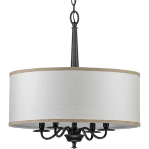 Progress Lighting - P400218-031 - Four Light Chandelier - Durrell - Black