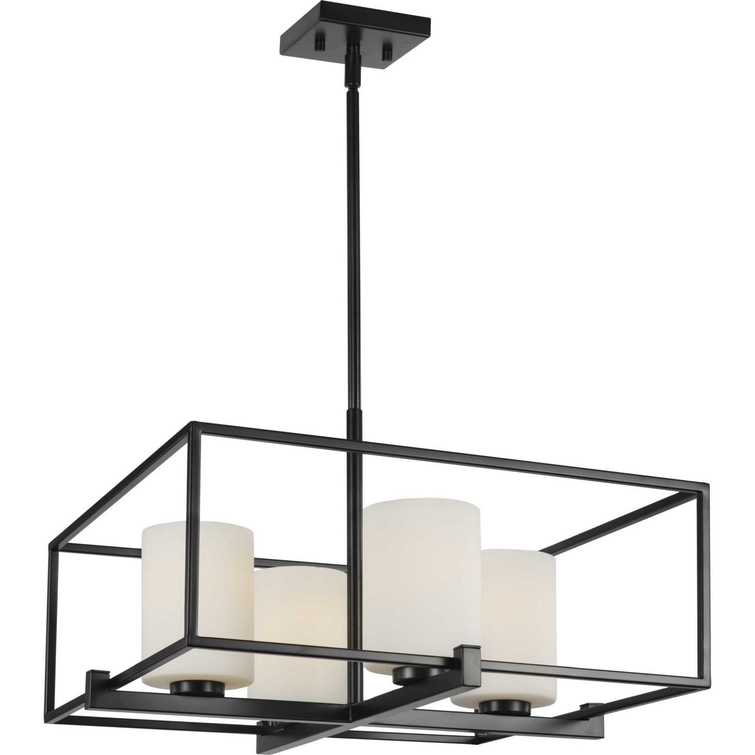 Progress Lighting - P400226-031 - Four Light Chandelier - Chadwick - Black