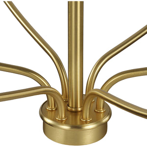 Progress Lighting - P400227-012 - Six Light Foyer Chandelier - Bonita - Satin Brass