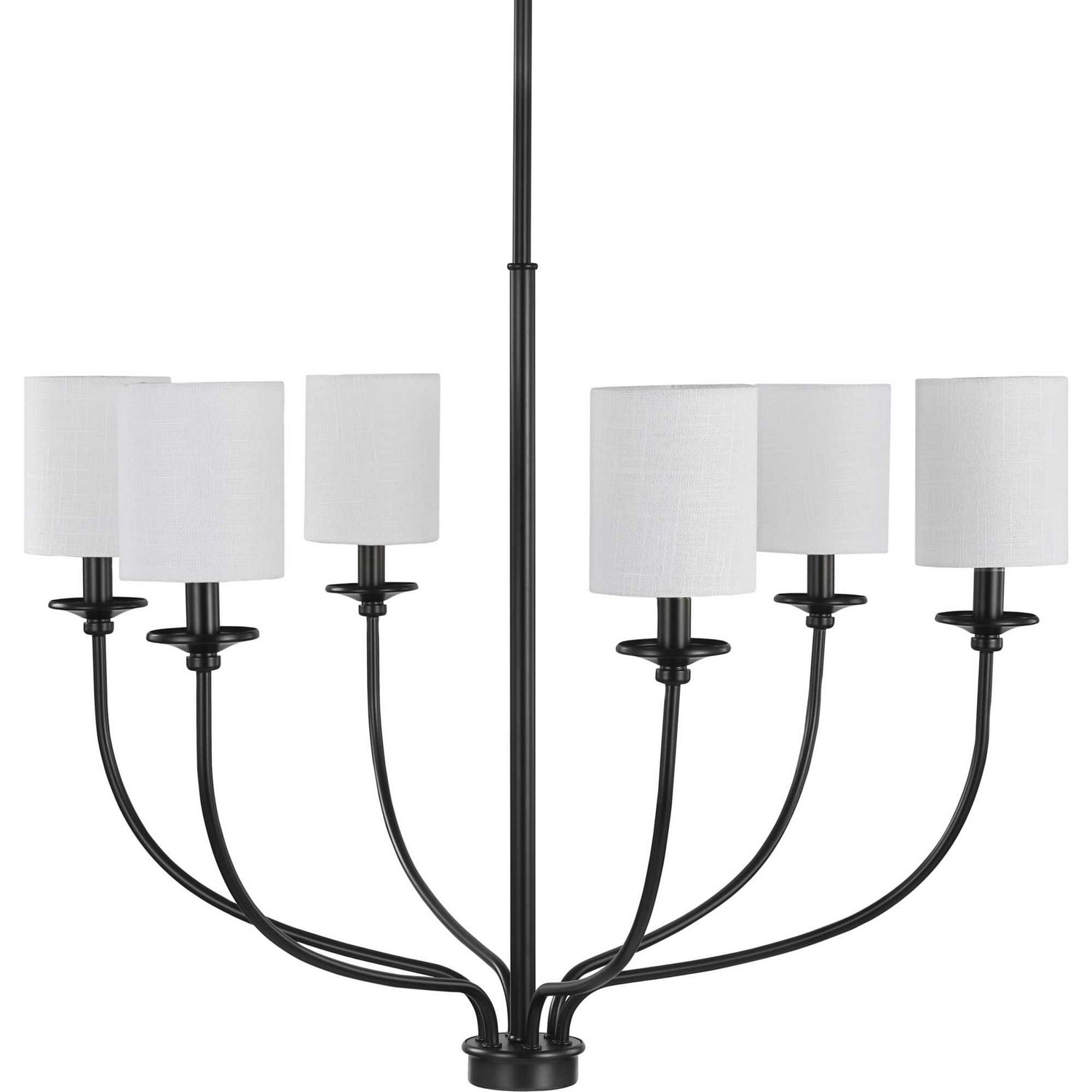 Progress Lighting - P400227-031 - Six Light Foyer Chandelier - Bonita - Black