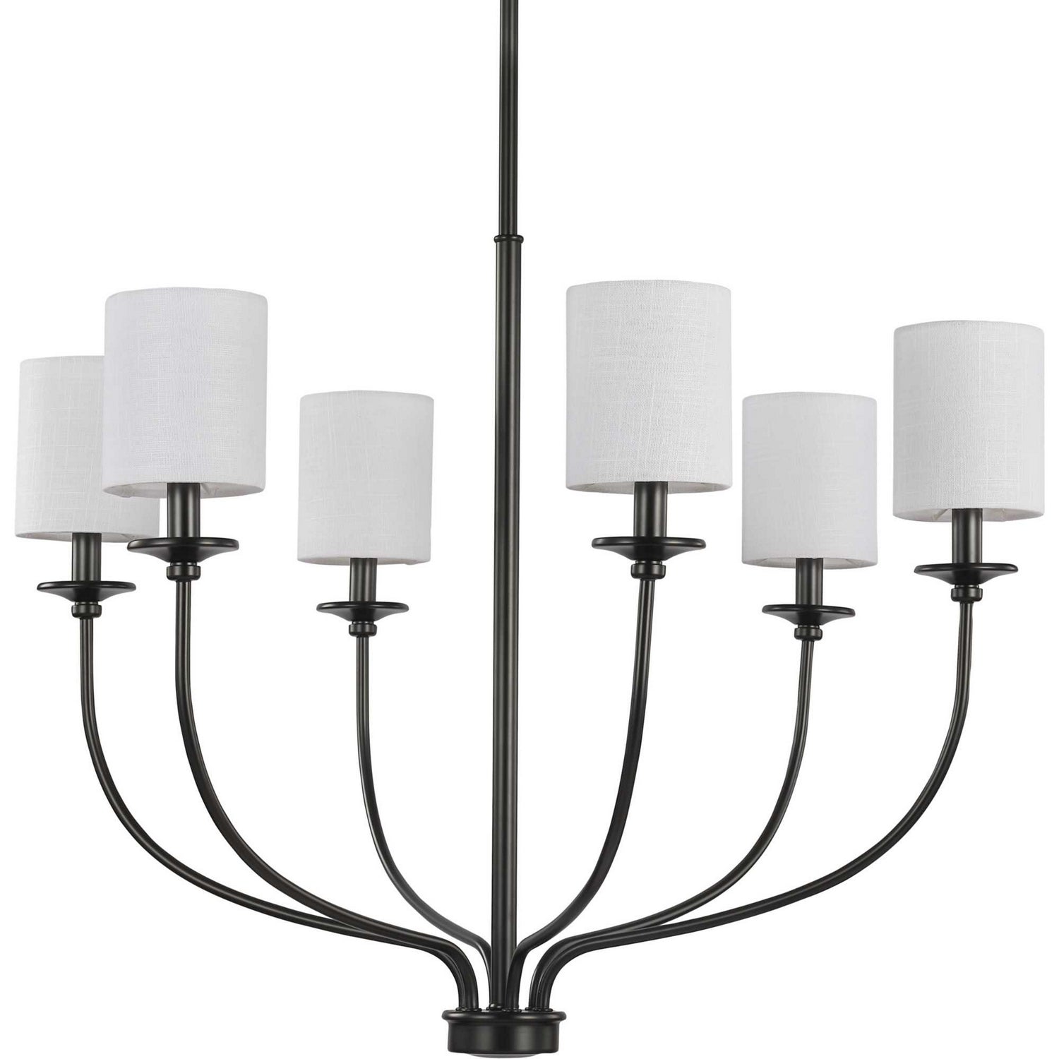 Progress Lighting - P400227-031 - Six Light Foyer Chandelier - Bonita - Black