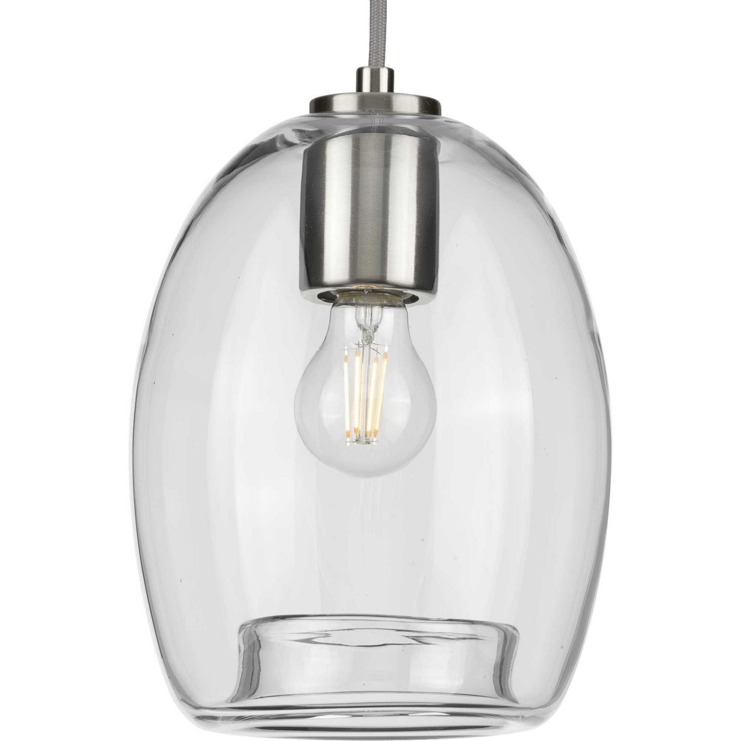 Progress Lighting - P500159-009 - One Light Mini Pendant - Caisson - Brushed Nickel