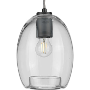 Progress Lighting - P500159-143 - One Light Mini Pendant - Caisson - Graphite