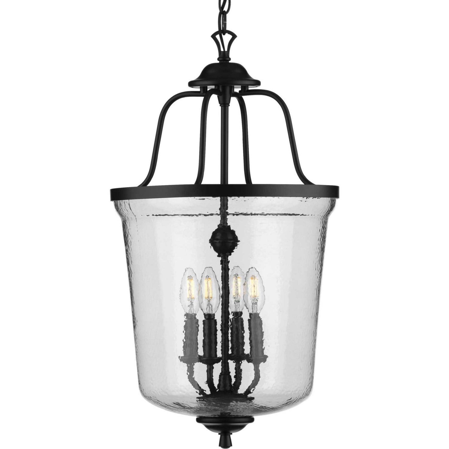 Progress Lighting - P500207-031 - Four Light Foyer Pendant - Bowman - Black