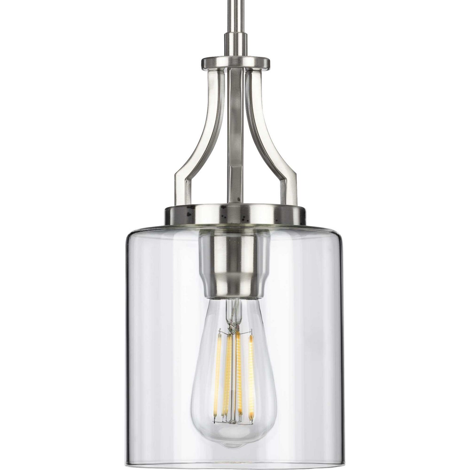 Progress Lighting - P500208-009 - One Light Mini Pendant - Lassiter - Brushed Nickel