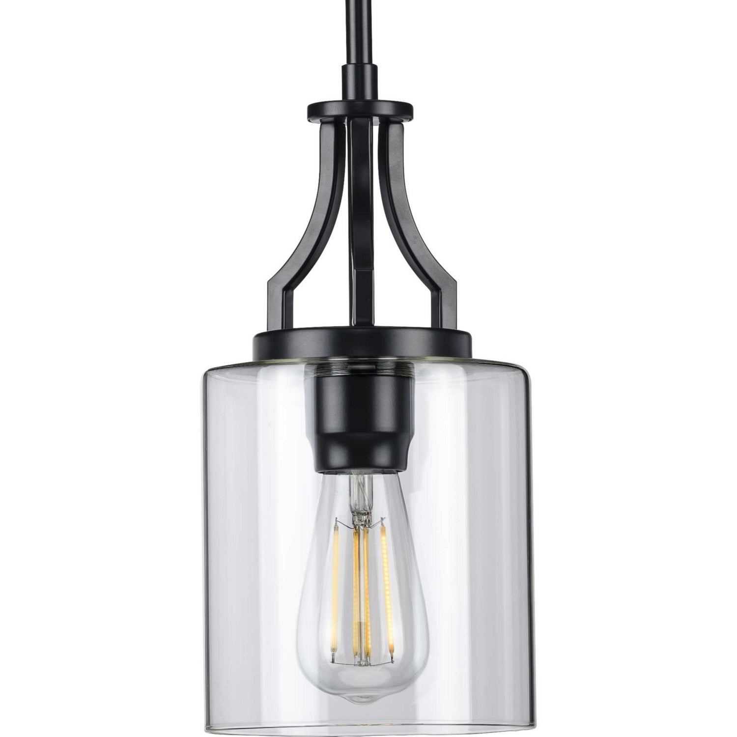 Progress Lighting - P500208-031 - One Light Mini Pendant - Lassiter - Black