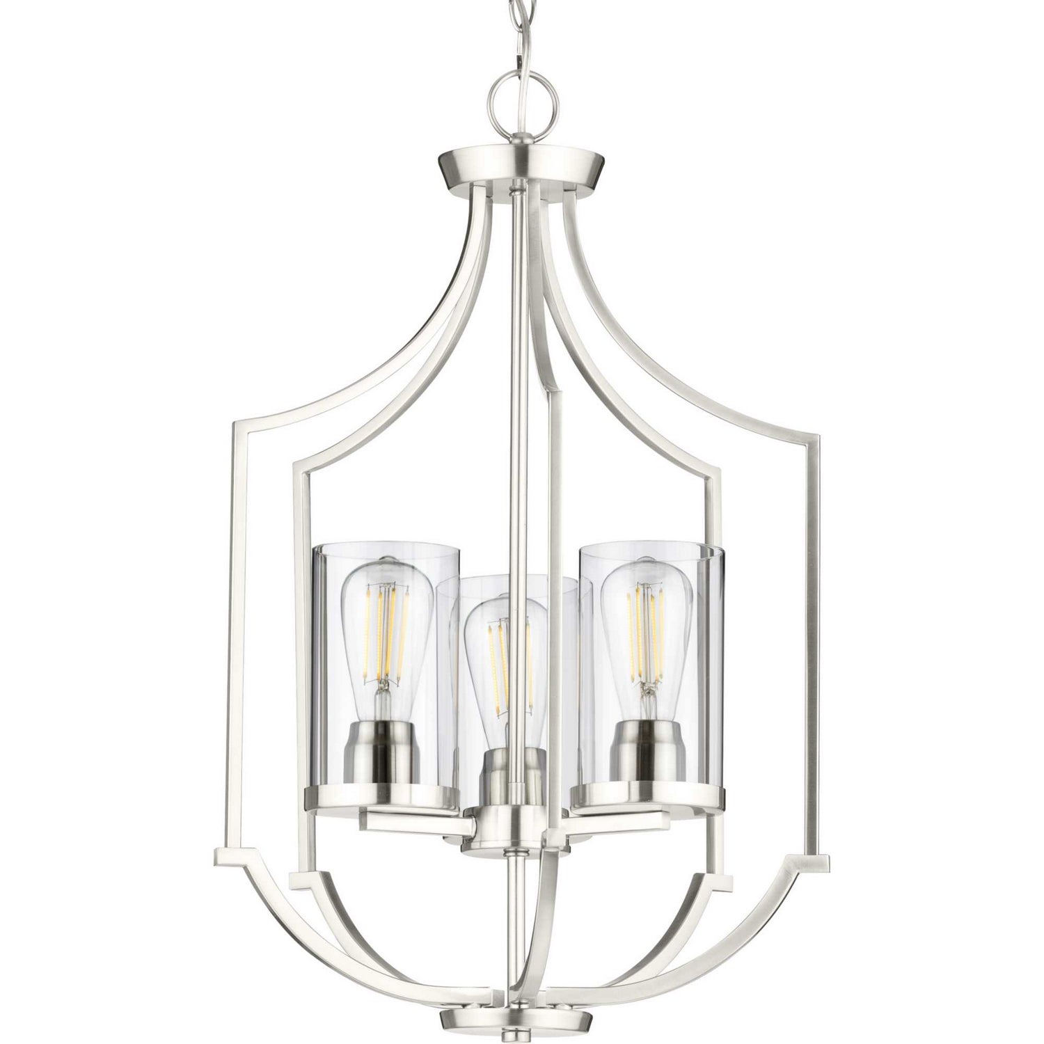 Progress Lighting - P500209-009 - Three Light Foyer Pendant - Lassiter - Brushed Nickel