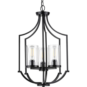 Progress Lighting - P500209-031 - Three Light Foyer Pendant - Lassiter - Black