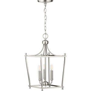 Progress Lighting - P500213-009 - Three Light Foyer Pendant - Parkhurst - Brushed Nickel