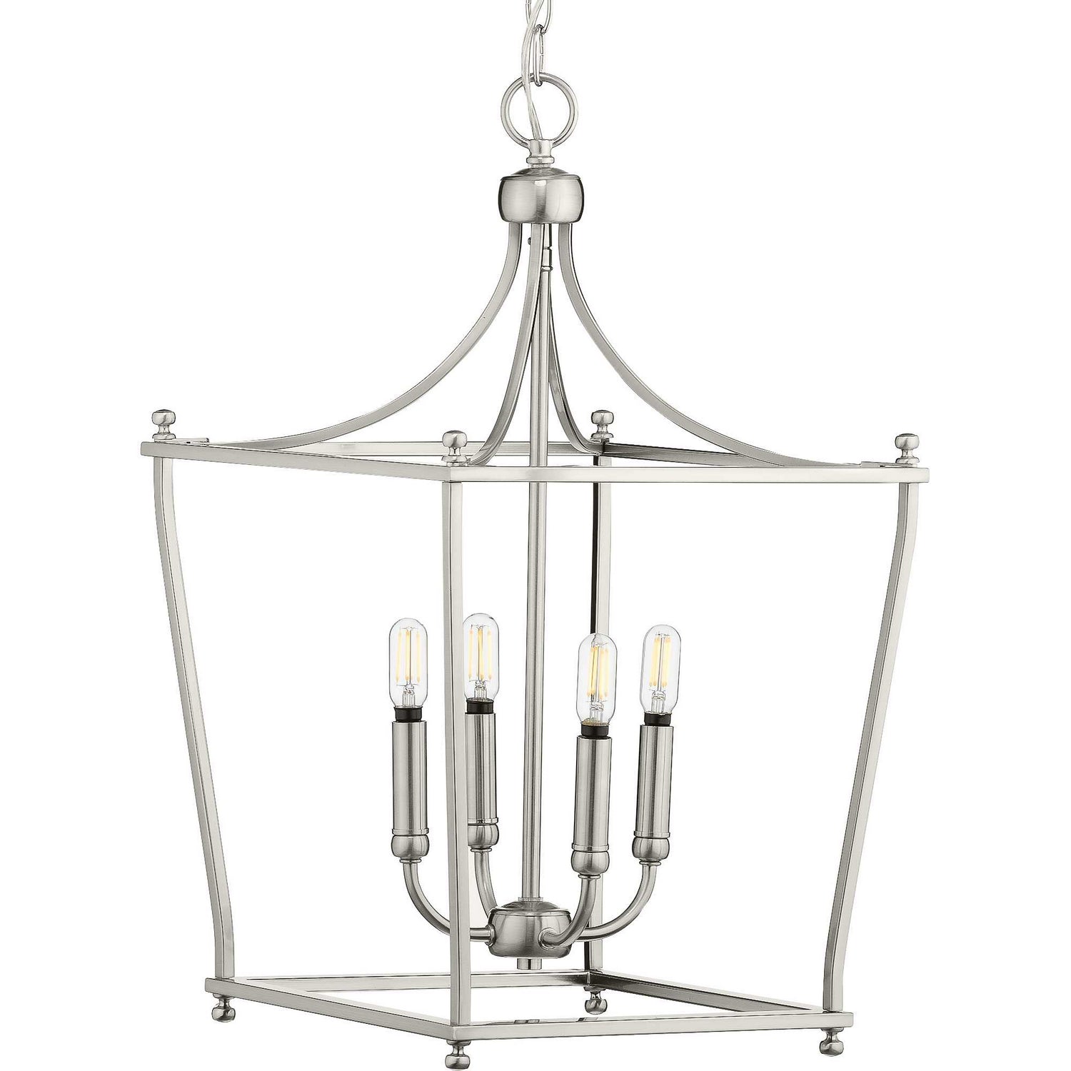 Progress Lighting - P500214-009 - Four Light Foyer Pendant - Parkhurst - Brushed Nickel