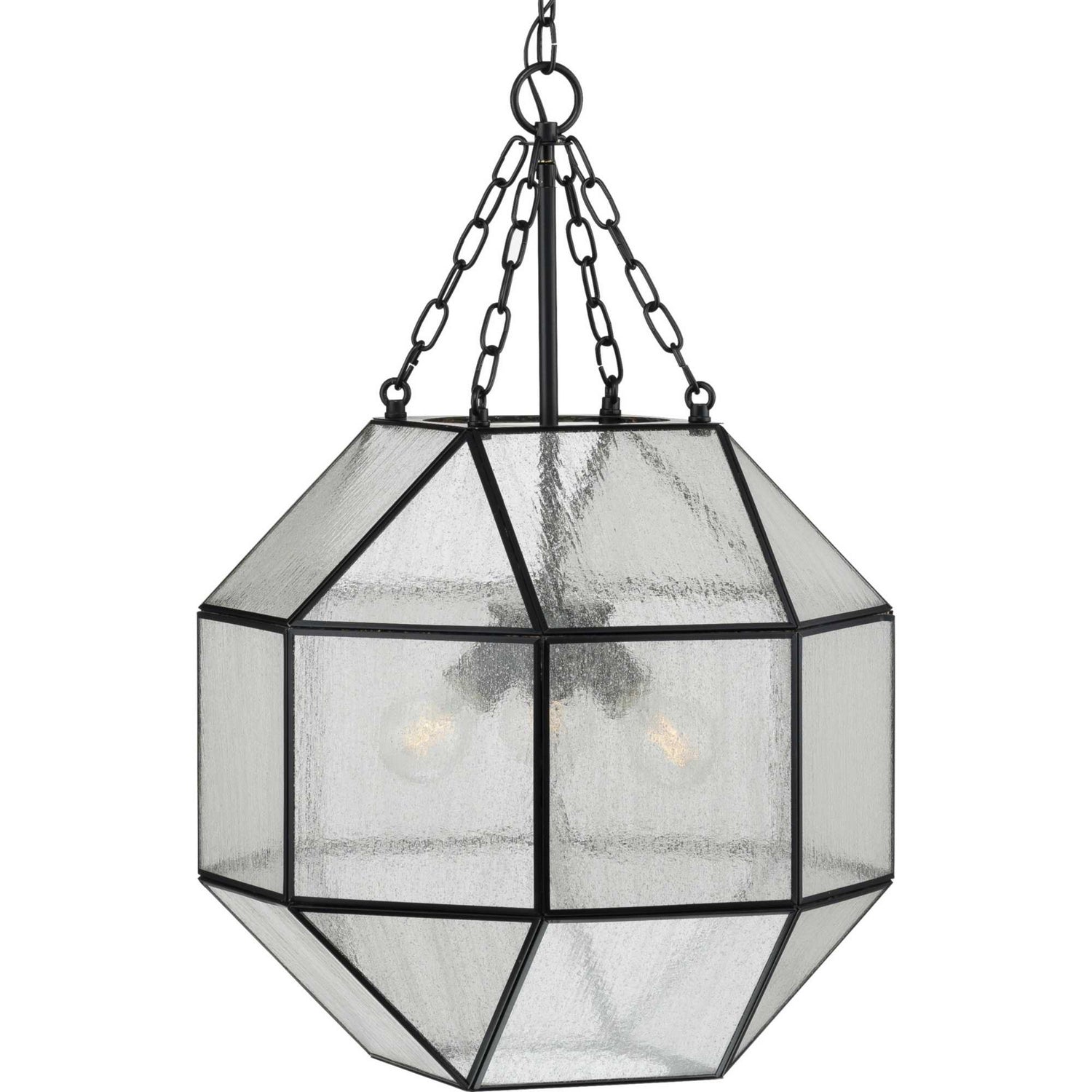 Progress Lighting - P500222-031 - Three Light Pendant - Mauldin - Matte Black