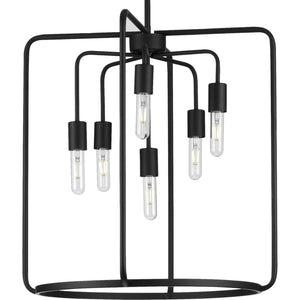 Progress Lighting - P500225-031 - Six Light Pendant - Bonn - Black