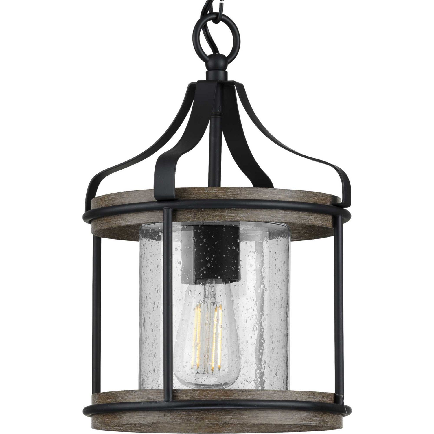 Progress Lighting - P500234-031 - One Light Outdoor Pendant - Brenham - Black