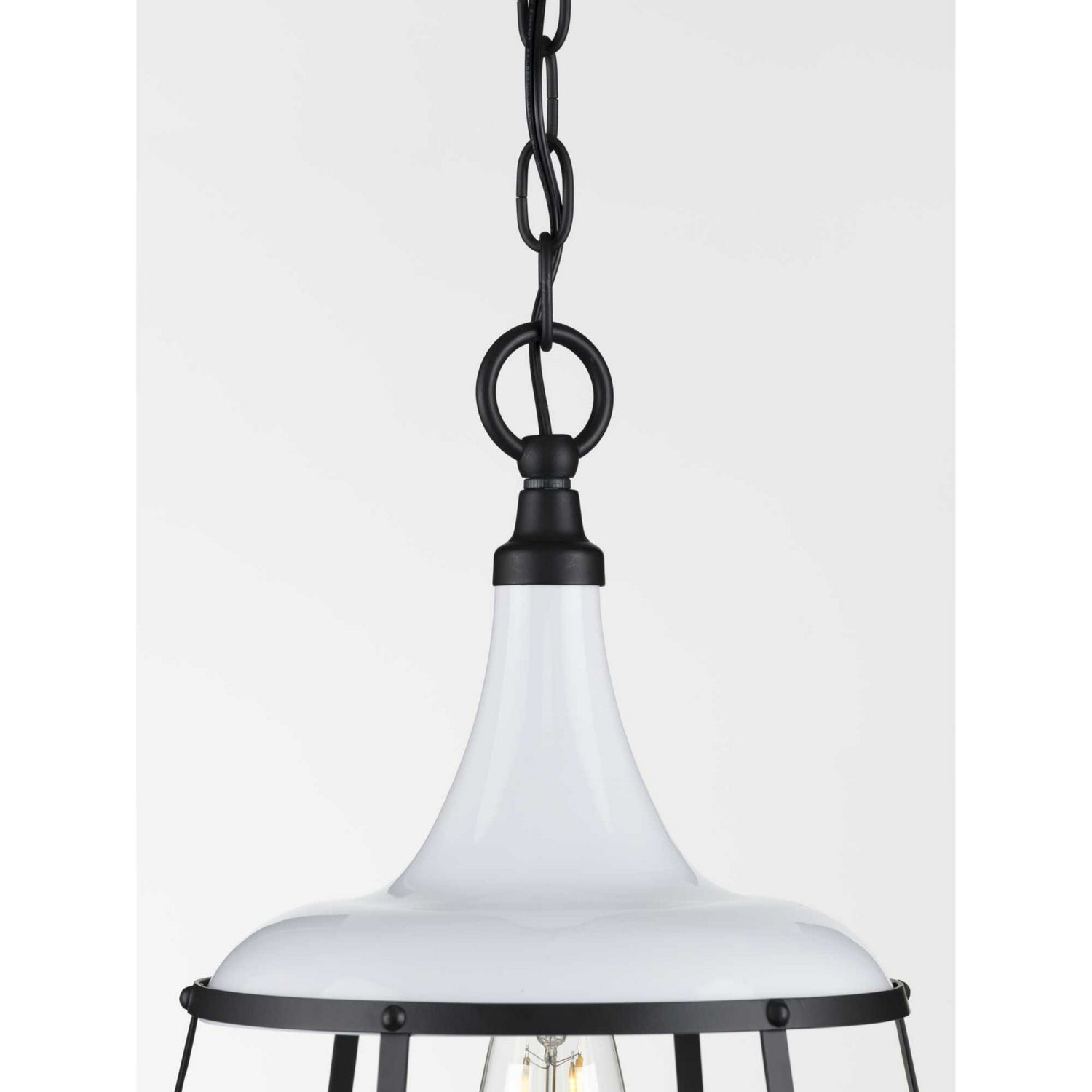 Progress Lighting - P500236-030 - One Light Pendant - Bastille - White