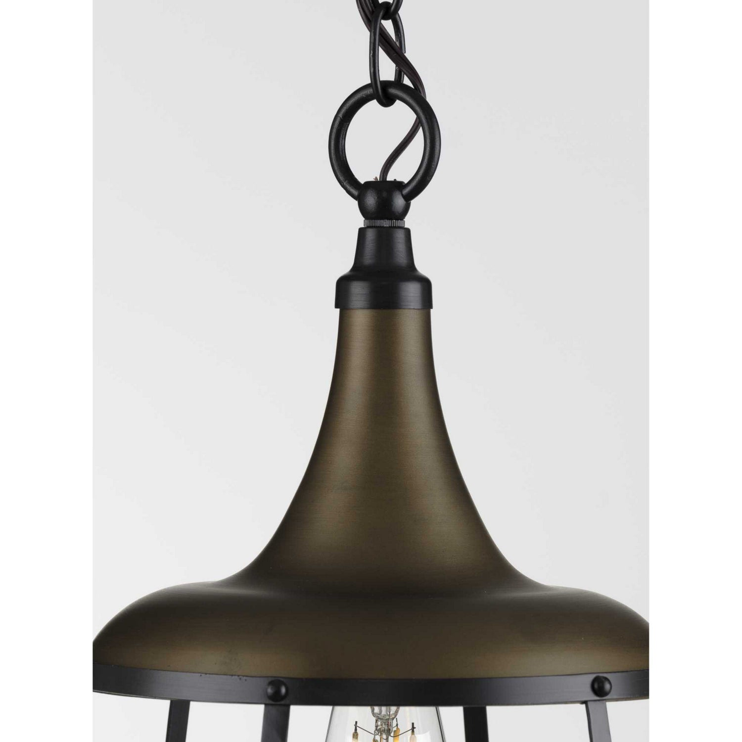 Progress Lighting - P500236-161 - One Light Pendant - Bastille - Aged Brass