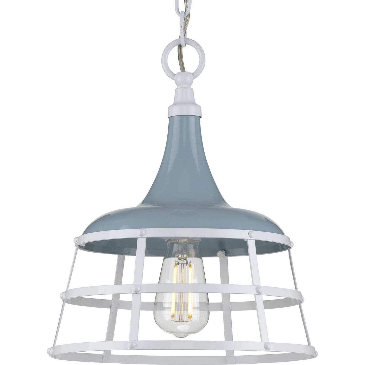 Progress Lighting - P500236-164 - One Light Pendant - Bastille - Coastal Blue