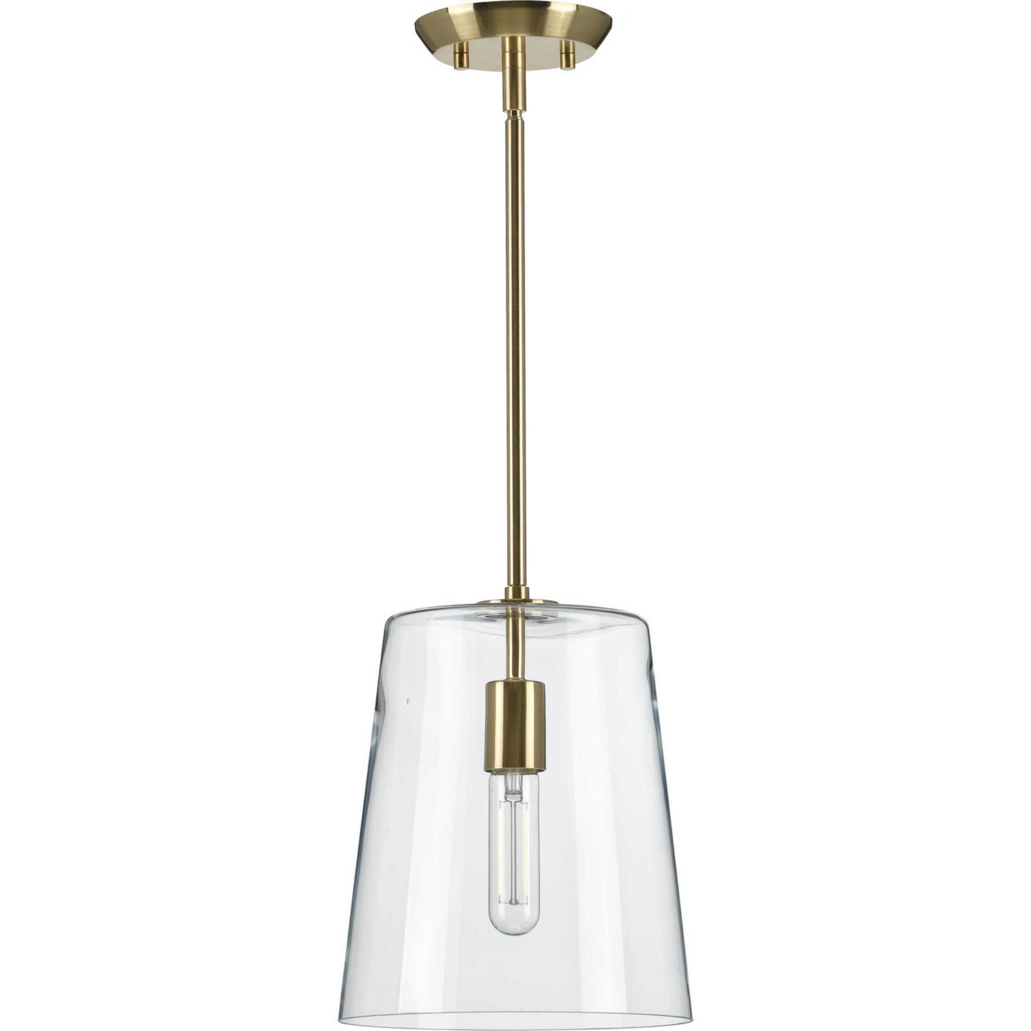 Progress Lighting - P500241-012 - One Light Pendant - Clarion - Satin Brass