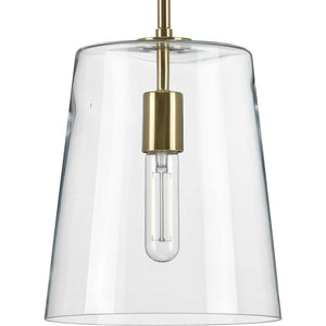 Progress Lighting - P500241-012 - One Light Pendant - Clarion - Satin Brass