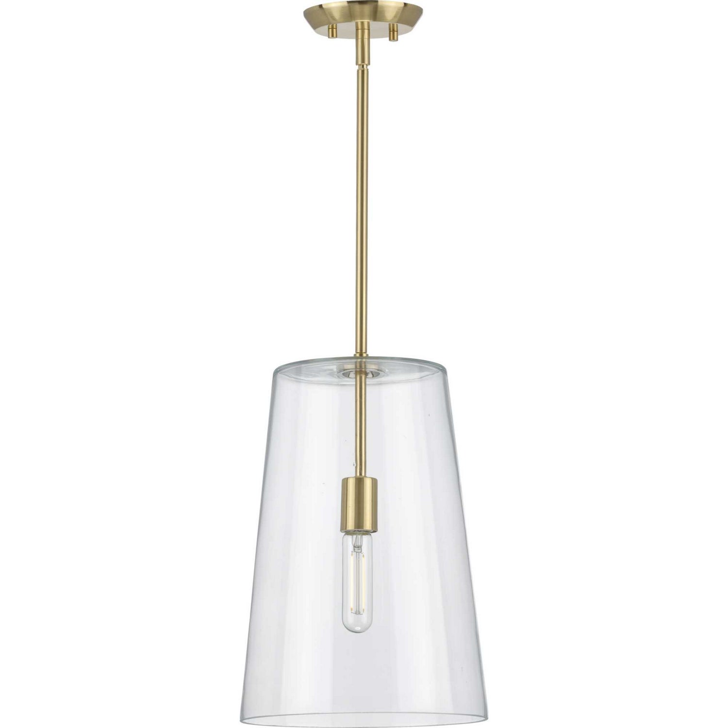 Progress Lighting - P500242-012 - One Light Pendant - Clarion - Satin Brass