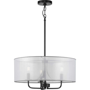 Progress Lighting - P500243-031 - Three Light Pendant - Riley - Black