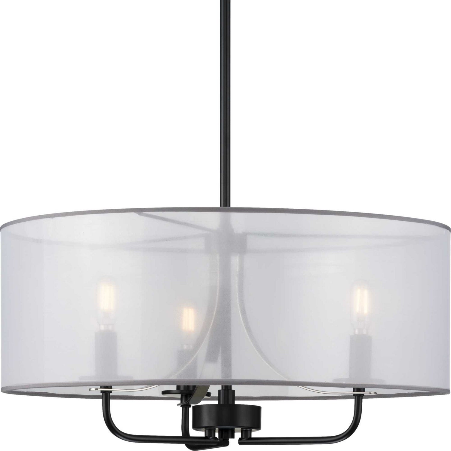 Progress Lighting - P500243-031 - Three Light Pendant - Riley - Black