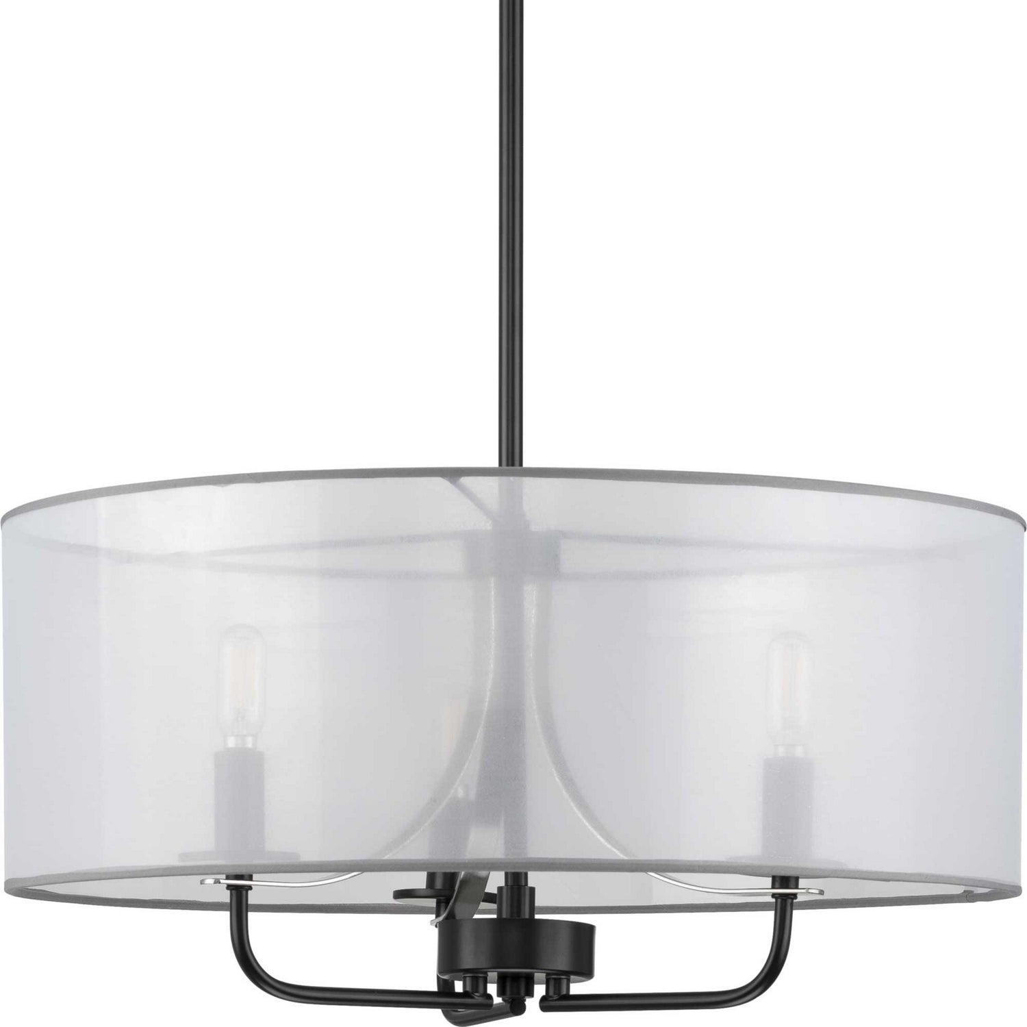 Progress Lighting - P500243-031 - Three Light Pendant - Riley - Black