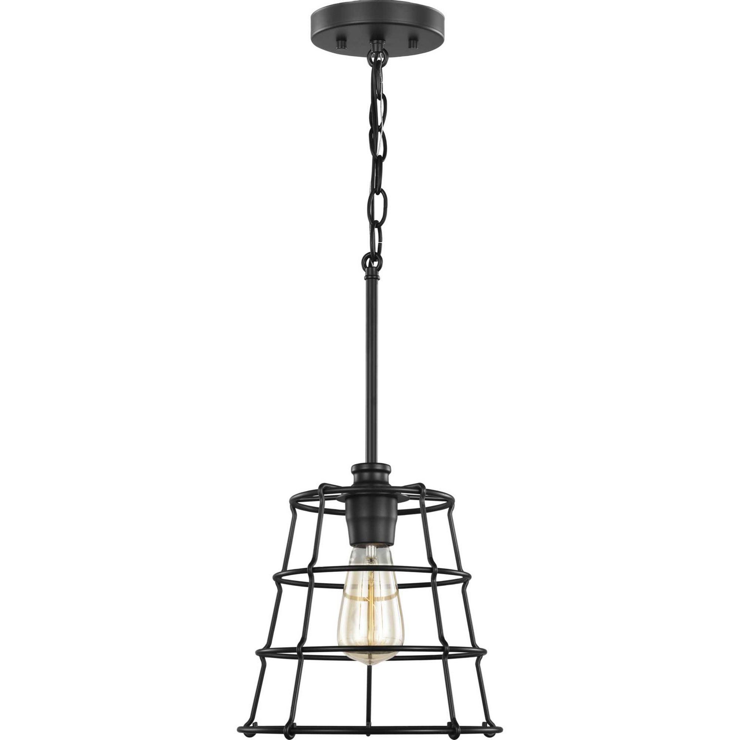 Progress Lighting - P500281-031 - One Light Mini Pendant - Chambers - Black