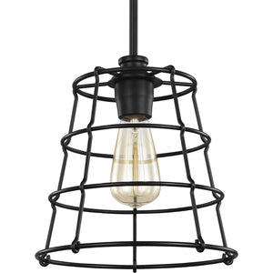 Progress Lighting - P500281-031 - One Light Mini Pendant - Chambers - Black