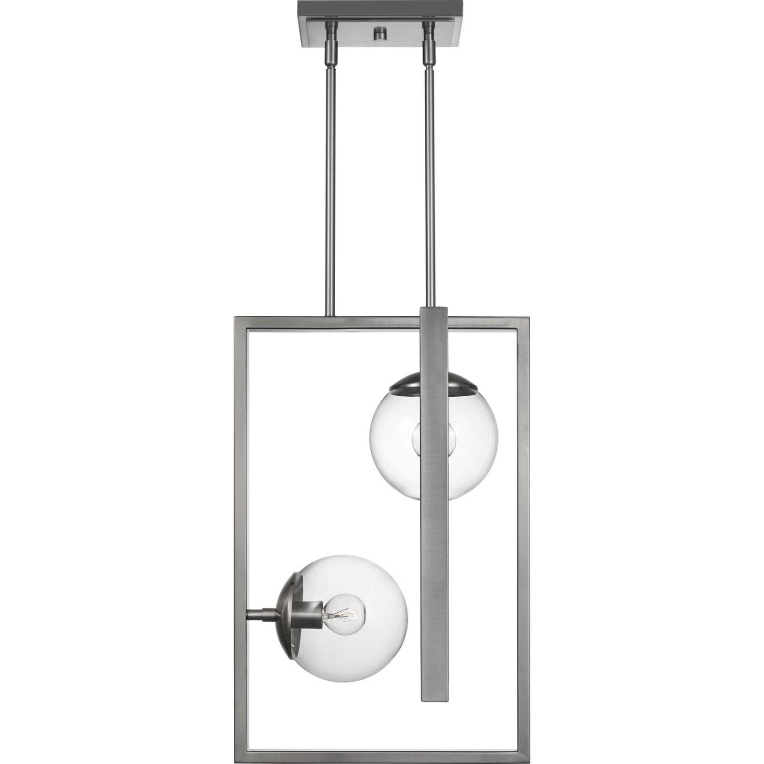 Progress Lighting - P500284-009 - Two Light Pendant - Atwell - Brushed Nickel