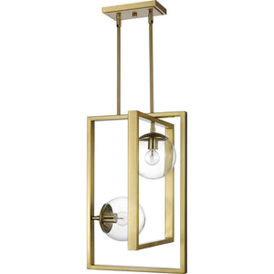 Progress Lighting - P500284-109 - Two Light Pendant - Atwell - Brushed Bronze