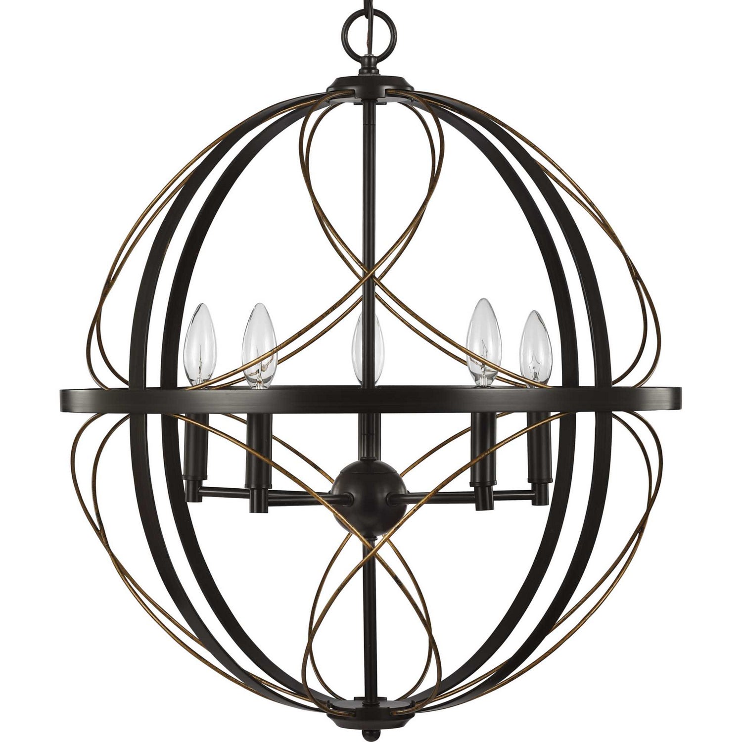 Progress Lighting - P500287-020 - Five Light Pendant - Brandywine - Antique Bronze